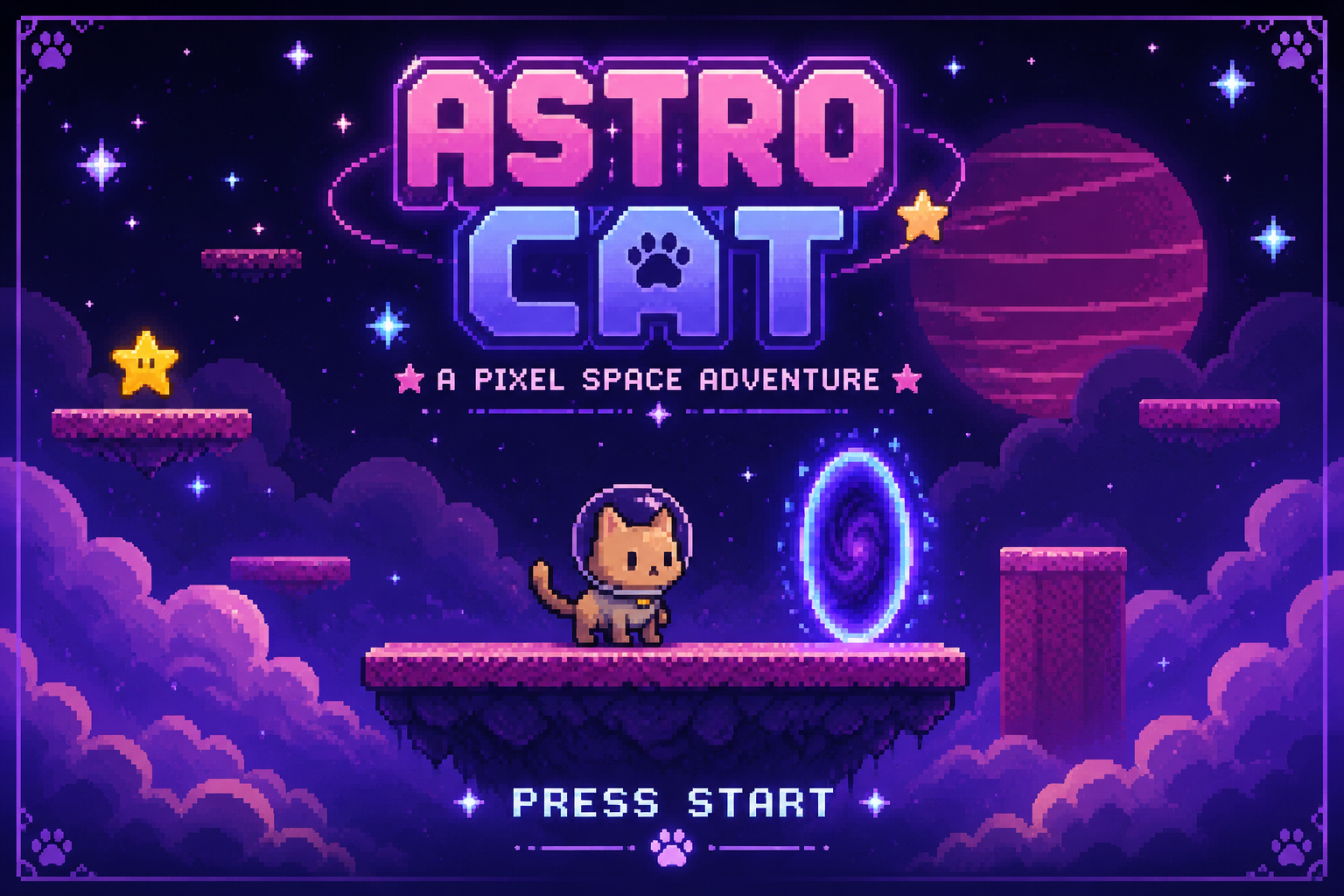 Astro Cat game art